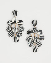 Black/White Chic Chandelier Earrings