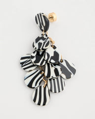 Black/White Chic Chandelier Earrings