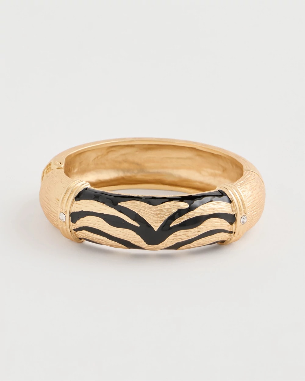 Black/Gold Tiger Hinge Cuff Bracelet