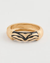 Black/Gold Tiger Hinge Cuff Bracelet