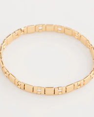 Gold Glam Slice Stretch Bracelet