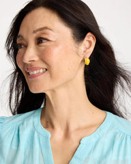 Yellow Luxurious Lemon Stud Earrings