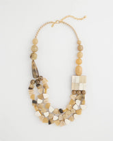 Neutral Chico's Originals Faux Horn Geo Necklace