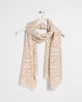 Neutral Neutral Zebra Jacquard Oblong Scarf