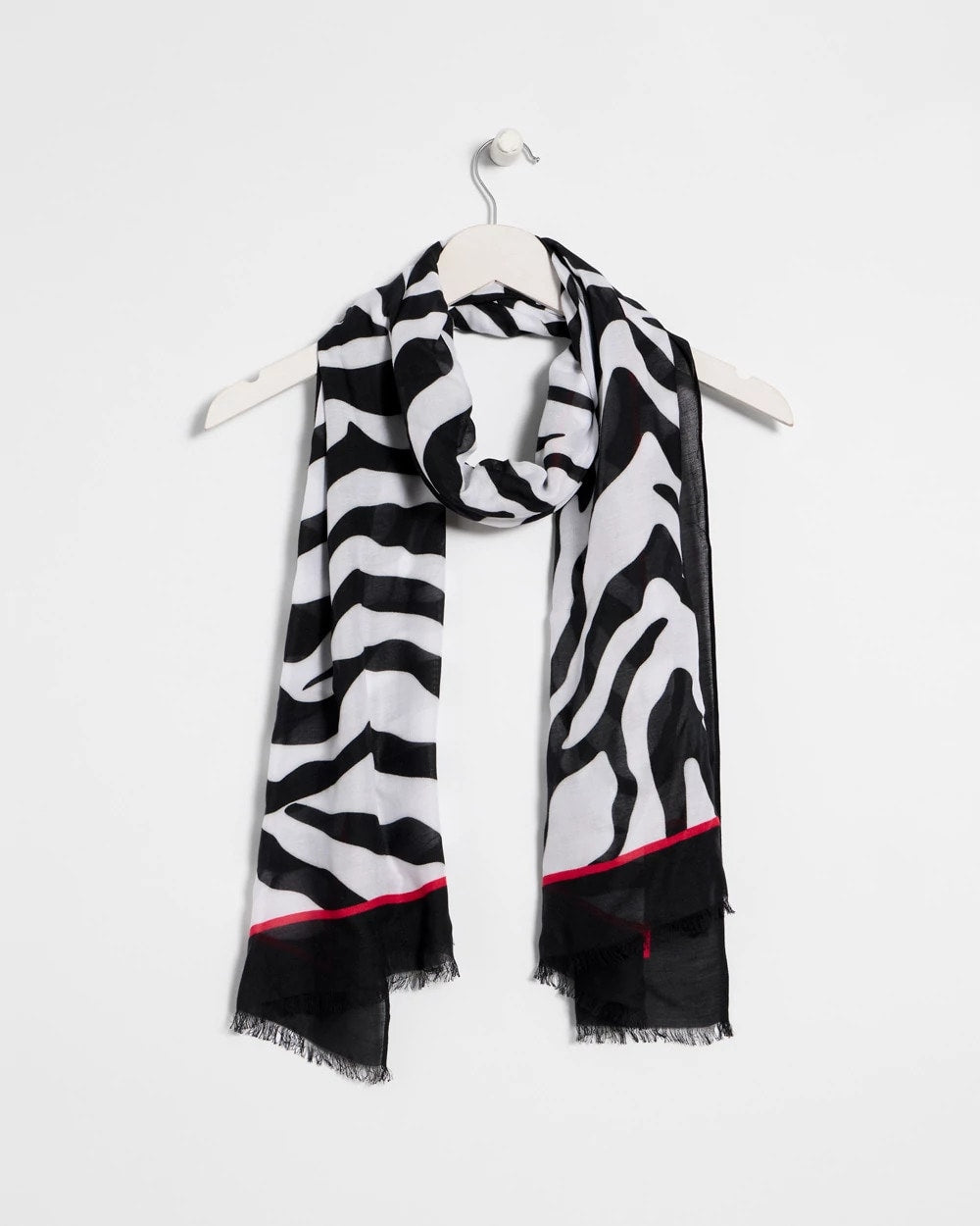 Black Animal Print Oblong Scarf