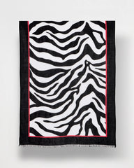 Black Animal Print Oblong Scarf