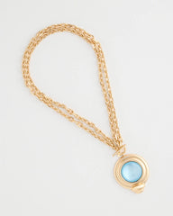 Aqua Twice As Nice Aqua Pendant Necklace