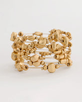 Gold Goldtone Coil Bracelet