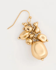 Gold Goldtone Cluster Earrings