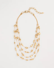 Gold Golden Nugget Illusion Necklace
