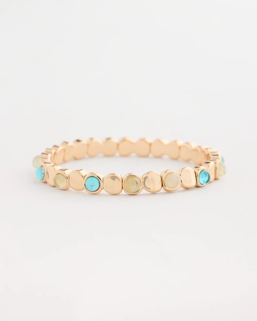 Light Blue Quartz Stone Small Stretch Bracelet