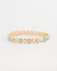 Light Blue Quartz Stone Small Stretch Bracelet