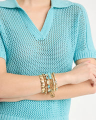 Light Blue Quartz Stone Small Stretch Bracelet