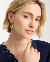 Gold Golden Doorknocker Earrings