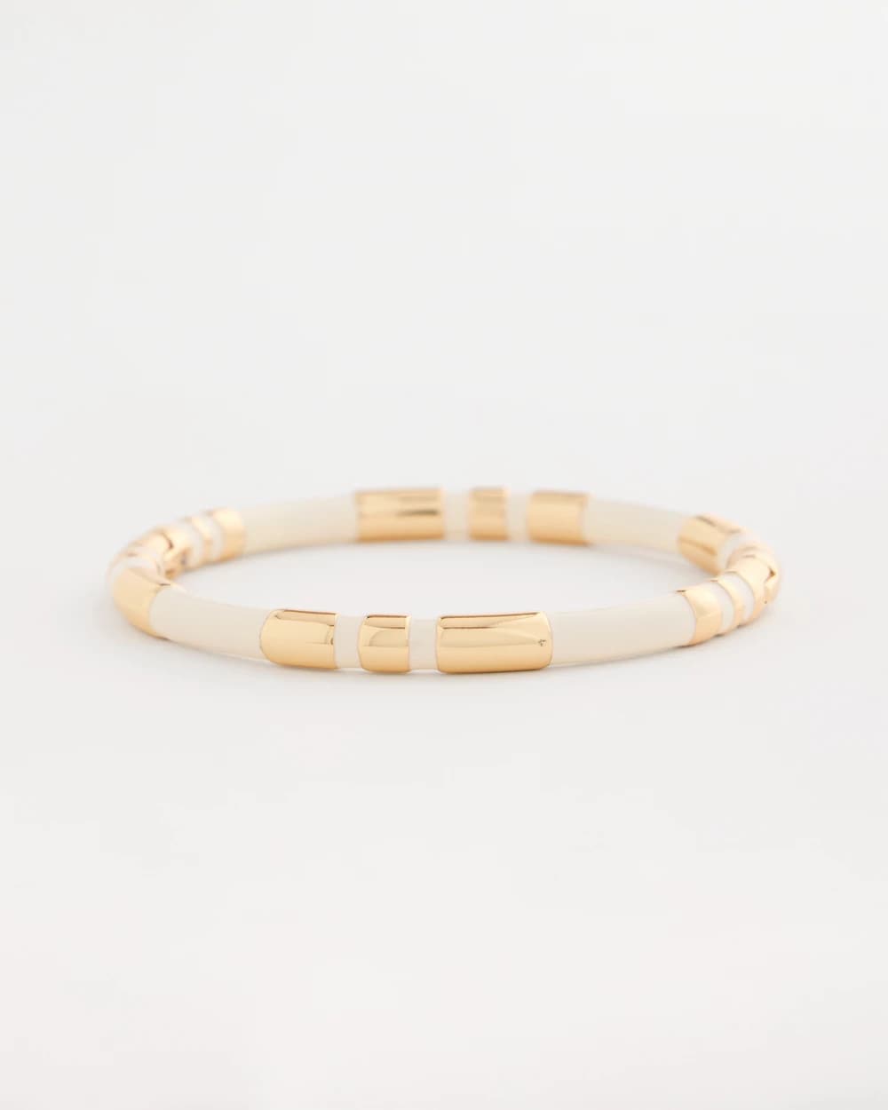 White White Enamel Hinge Bangle