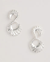 Silver Silvertone Doorknocker Earrings