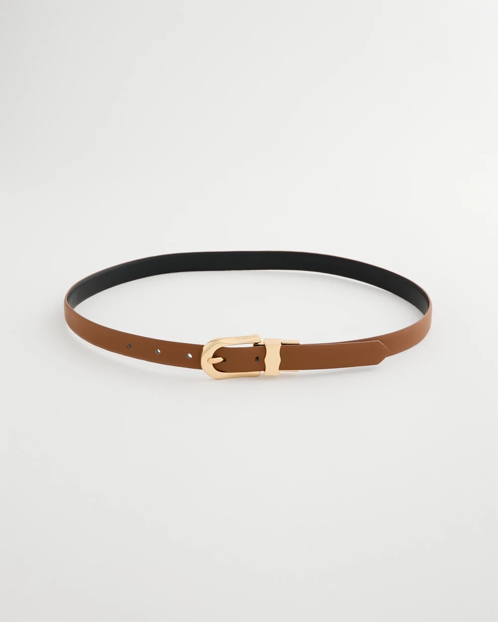Black/Brown Skinny Reversible Trouser Belt