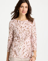 Alabaster Animal Foiled Pima 3/4 Sleeve Tee