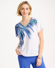 Pale Sweet Pea Zenergy® Sicily Splash Drop Shoulder Tee
