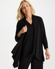Black Travelers™ Knit Drape Cardigan