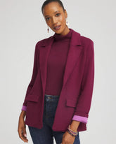 Deep Chianti Single-Breasted Sweater Blazer