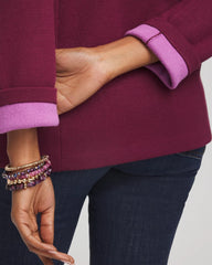 Deep Chianti Single-Breasted Sweater Blazer