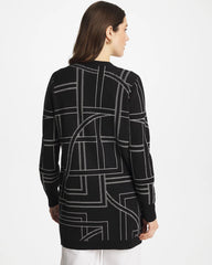 Black Ella Graphic Cardigan