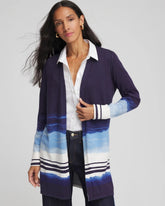 Passport Blue Stripe Ombre Duster Cardigan