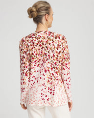 Multi Ombré Printed V-Neck Cardigan