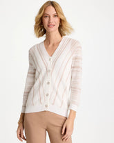 Alabaster Striped Stitchy Cardigan