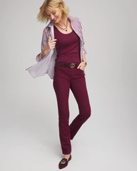 Deep Chianti Girlfriend Slim Full-Length Jeans