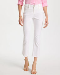 Alabaster Petite No Stain Girlfriend Fray Hem Kick Flares