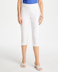 Alabaster Pull-On Capri Jeans