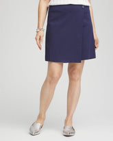Passport Blue Brigitte™ Pull-On Asymmetrical Wrap Skort
