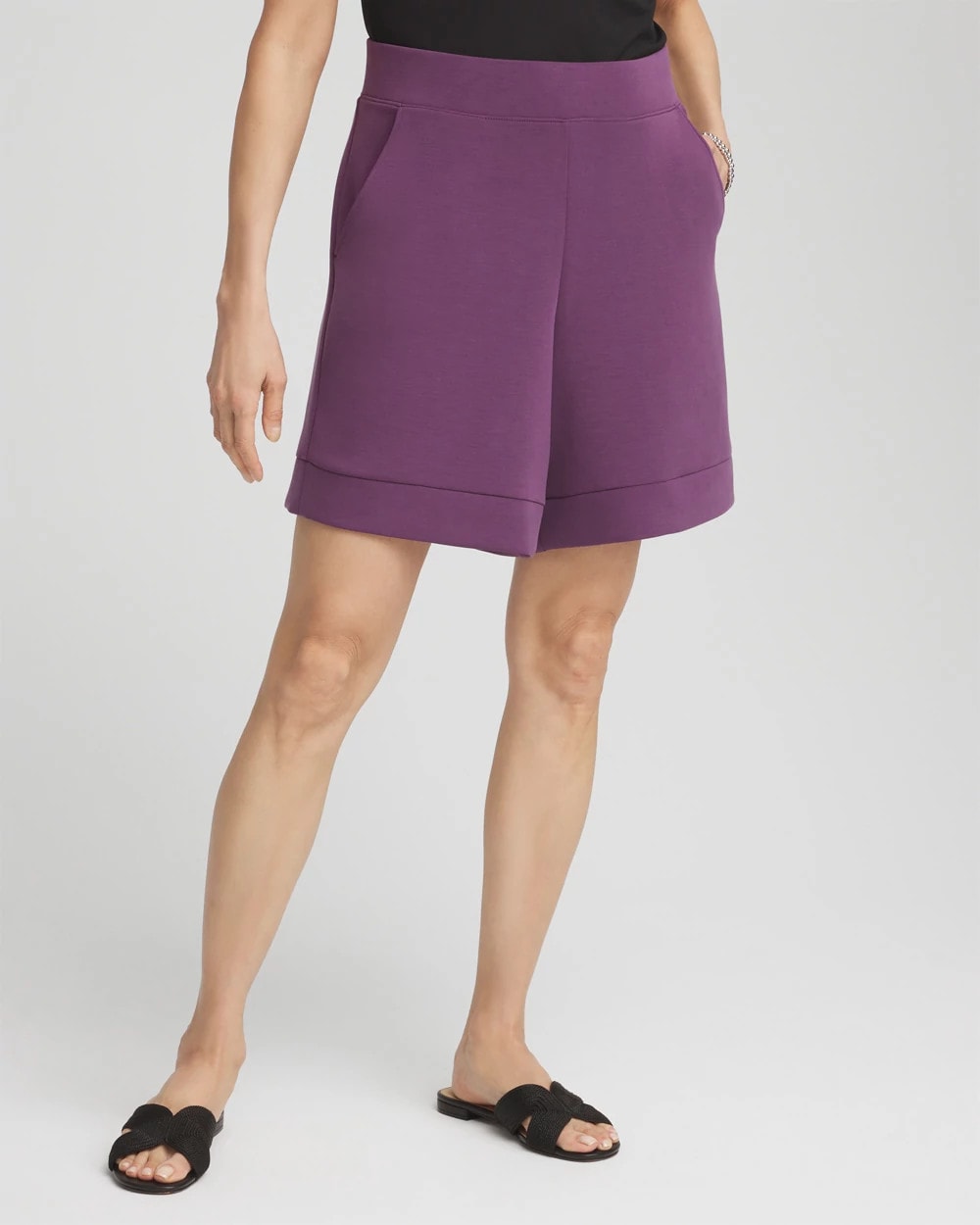 Washed Grape Zenergy® Pull-On Shorts