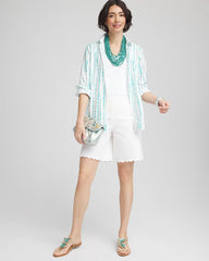 Alabaster Brigitte™ Pull-On Scallop-Hem Shorts