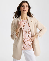 Pale Sand Boyfriend Crepe Blazer