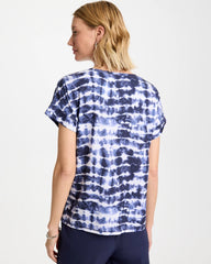 Passport Blue Zenergy® Tie-Dye Scoop-Neck Tee