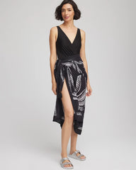 Black/Multi Magicsuit® Hearts of Palm Pareo