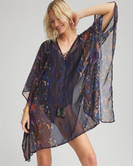 Black/Multi Miraclesuit® Tapiz Caftan Cover-Up
