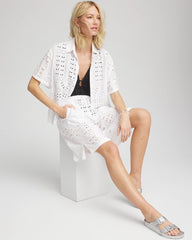 Alabaster Swimsuit Cover-Up Short and Shirt Set