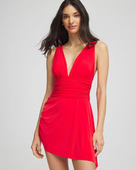 Bright Red Magicsuit® Solid Celine Swim Dress