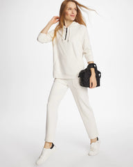 Cream Zenergy® Soft Waffle Tapered Ankle Pants
