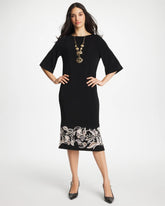 Travelers Black Travelers™ Border Kimono Sleeve Dress
