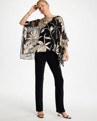 Travelers Black Travelers™ Burnout Floral Chiffon Top