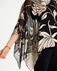 Travelers Black Travelers™ Burnout Floral Chiffon Top