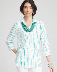 Seaspray No Iron™ Sateen Bubble Print Shirt