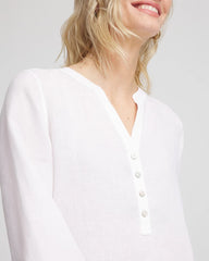 Optic White No Iron™ Linen Tunic