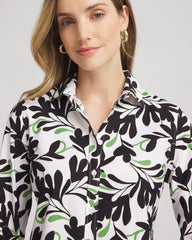 Salted Lime No Iron™ Abstract Floral Shirt