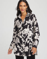 Black No Iron™ Bryne Bloom Stretch Tunic